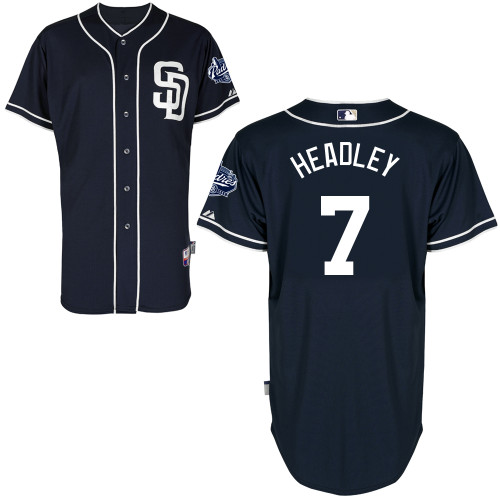 Chase Headley #7 Youth Baseball Jersey-San Diego Padres Authentic Alternate 1 Cool Base MLB Jersey